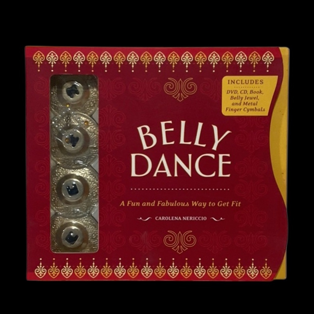 BELLY DANCE Kit Includes DVD, CD, Book, Belly Jewel, and Metal Finger Cymbals